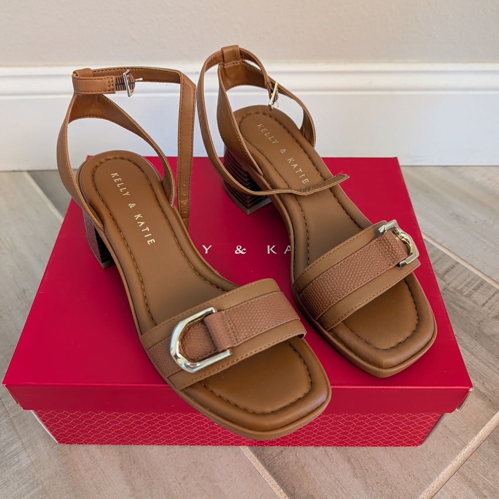 Kelly & Katie Tan Heeled Sandals